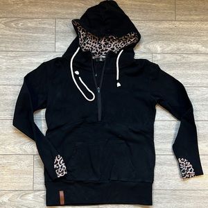 Ampersand Hoodie with leopard accents